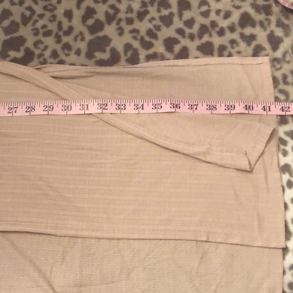 Active USA Side Slit Open Cardigan Duster in Taupe Tan Size Large - Picture 13 of 16